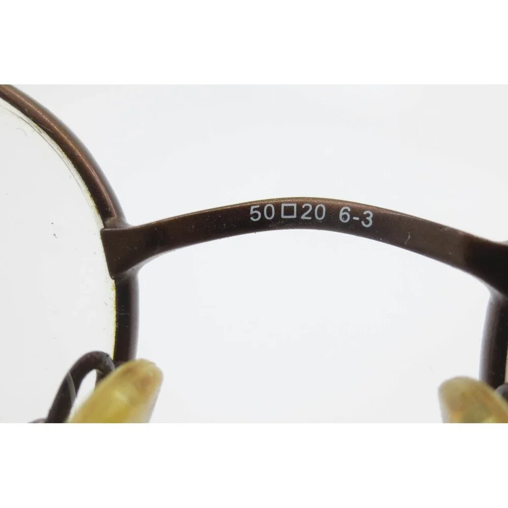 Safilo Elasta E7209 Brown Oval Eyeglasses Frames Italy 50-20-145 JYS